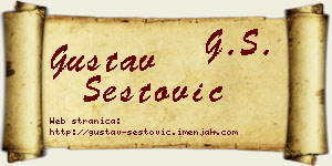 Gustav Šestović vizit kartica